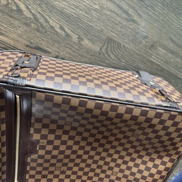 Louis Vuitton Brown Checkered Travel Bag